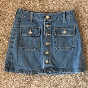 American eagle button up denim skirt
